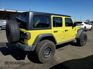 2023 Jeep Wrangler Rubicon with VIN 1C4HJXFN6PW515569, listed as a Copart auction lot 46721135 with 9,114 mi miles and Salvage title. Bid and sale history available at DreamBid. Image 3.