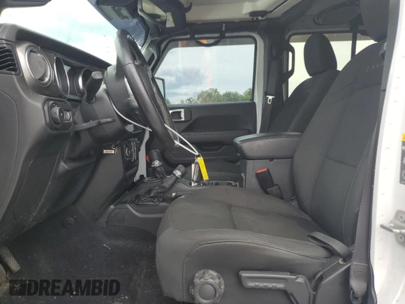 2020 Jeep Wrangler Unlimited Sahara with VIN 1C4HJXENXLW224455, listed as a Copart auction lot 58184255 with 42,885 mi miles and Salvage title. Bid and sale history available at DreamBid. Image 7.