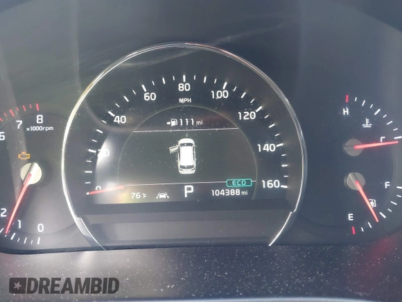 2019 Kia Sorento EX V6 with VIN 5XYPH4A55KG457294, listed as a IAAI auction lot 41641756 with 104,388 mi miles. Bid and sale history available at carsss.com. Image 7.
