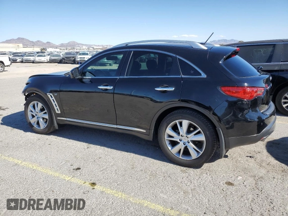 2016 Infiniti QX70 with VIN JN8CS1MU4GM670913, listed as a Copart auction lot 44271595 with 66,151 mi miles and Salvage title. Bid and sale history available at DreamBid. Image 2.