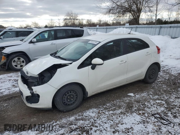 2014 Kia Rio LX with VIN KNADM5A35E6921756, listed as a Copart auction lot 84653184 with 181,703 mi miles and Salvage Title. Bid and sale history available at carsss.com. Image 1.