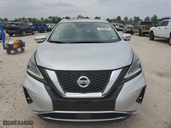 2020 Nissan Murano SL with VIN 5N1AZ2CJ2LN126163, listed as a Copart auction lot 53400585 with 58,449 mi miles and Salvage Title. Bid and sale history available at carsss.com. Image 5.