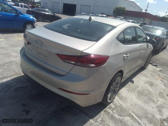 2017 Hyundai Elantra SE with VIN KMHD84LF0HU191162, listed as a IAAI auction lot 41453207 with 1 mi miles. Bid and sale history available at carsss.com. Image 4.