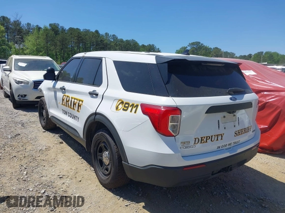 2020 Ford Police Interceptor Utility z VIN 1FM5K8AB3LGC92541, wystawiony jako IAAI lot #41968483 z przebiegiem 82 913 mil mil oraz . Historia ofert i sprzedaży dostępna na DreamBid. Obrazek 3.