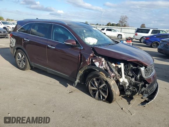 2019 Kia Sorento EX Sport V6 with VIN 5XYPH4A52KG469628, listed as a Copart auction lot 41466235 with 80,848 mi miles and Salvage Title. Bid and sale history available at carsss.com. Image 4.