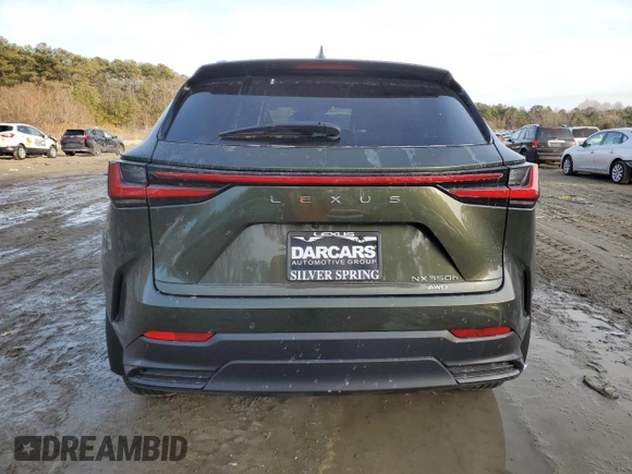 2025 Lexus NX 350h with VIN 2T2AKCEZ8SC043304, listed as a Copart auction lot 42719255 with 1,221 mi miles and Salvage Title. Bid and sale history available at DreamBid. Image 6.
