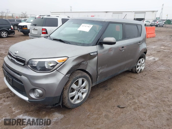 2018 Kia Soul + with VIN KNDJP3A55J7511773, listed as a IAAI auction lot 41747763 with 62,228 mi miles. Bid and sale history available at carsss.com. Image 2.