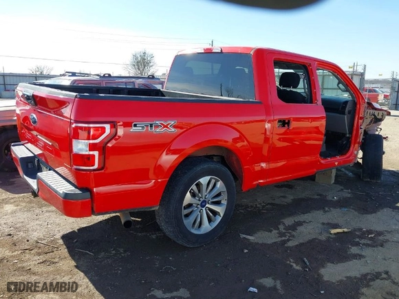 2018 Ford F-150 XL with VIN 1FTEW1C58JFA87405, listed as a IAAI auction lot 41446387 with 197,115 mi miles. Bid and sale history available at carsss.com. Image 4.