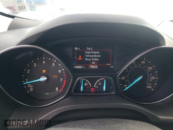 2017 Ford Escape SE z VIN 1FMCU0GD8HUA54074, wystawiony jako Copart lot #58860525 z przebiegiem 149 668 mil mil oraz Szkoda całkowita • Salvage title. Historia ofert i sprzedaży dostępna na DreamBid. Obrazek 9.