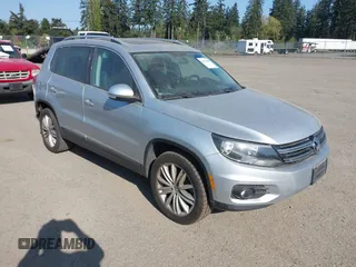 2012 Volkswagen Tiguan S with VIN WVGBV7AX5CW602405, listed as a IAAI auction lot 42111443 with 109,654 mi miles and . Bid and sale history available at DreamBid. Image 1.