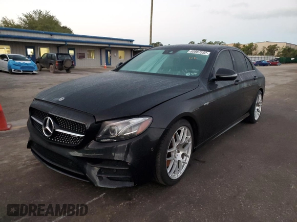 2018 Mercedes-Benz E-Class AMG E 43 with VIN WDDZF6EB5JA488432, listed as a Copart auction lot 65867532 with 0 mi miles. Bid and sale history available at carsss.com. Image 2.