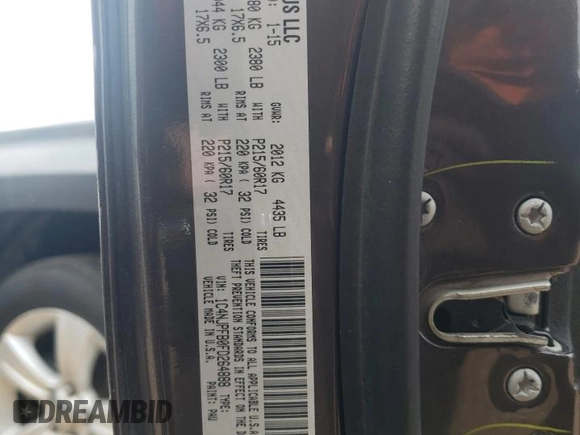 2015 Jeep Patriot Latitude with VIN 1C4NJPFB0FD264888, listed as a Copart auction lot 60201145 with 110,839 mi miles and Clean title. Bid and sale history available at DreamBid. Image 12.