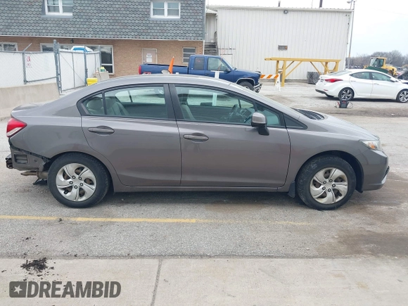 2013 Honda Civic LX with VIN 19XFB2F50DE066189, listed as a IAAI auction lot 41967791 with 75,900 mi miles and . Bid and sale history available at DreamBid. Image 14.