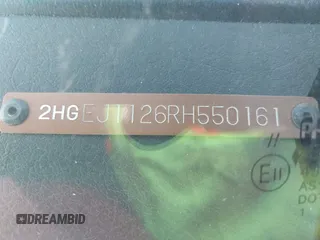1994 Honda Civic z VIN 2HGEJ1126RH550161, wystawiony jako IAAI lot #41924031 z przebiegiem 139 547 mil mil oraz . Historia ofert i sprzedaży dostępna na DreamBid. Obrazek 9.