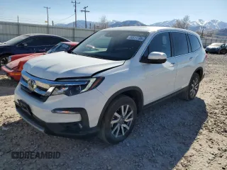 2022 Honda Pilot EX-L with VIN 5FNYF6H58NB011731, listed as a Copart auction lot 50511195 with 33,819 mi miles and Salvage title. Bid and sale history available at DreamBid. Image 1.