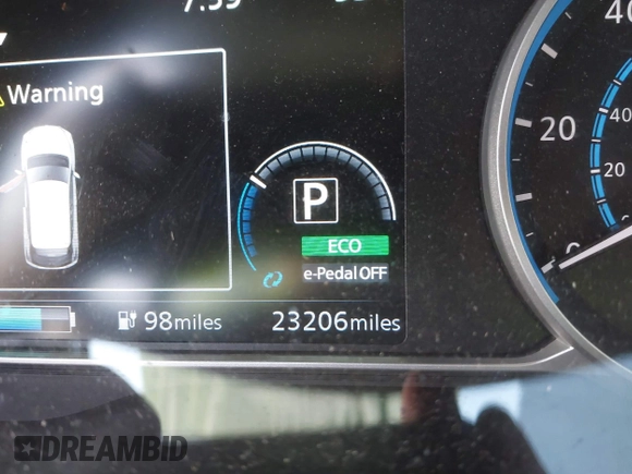2020 Nissan LEAF SV with VIN 1N4AZ1CP5LC306791, listed as a IAAI auction lot 41629300 with 23,206 mi miles and . Bid and sale history available at DreamBid. Image 16.