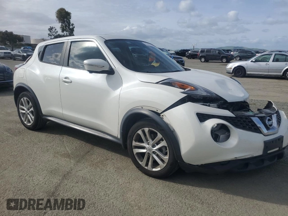 2015 Nissan Juke S with VIN JN8AF5MR5FT505956, listed as a Copart auction lot 51015955 with 41,185 mi miles and Salvage Title. Bid and sale history available at carsss.com. Image 4.