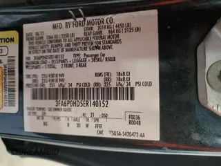 2014 Ford Fusion SE with VIN 3FA6P0HD5ER140152, listed as a Copart auction lot 43982965 with 153,329 mi miles and Salvage Title. Bid and sale history available at DreamBid. Image 14.