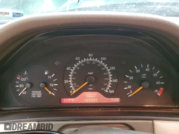 1996 Mercedes-Benz E-Class with VIN WDBJF55F7TJ007733, listed as a Copart auction lot 48005625 with 0 mi miles and Clean Title. Bid and sale history available at carsss.com. Image 9.