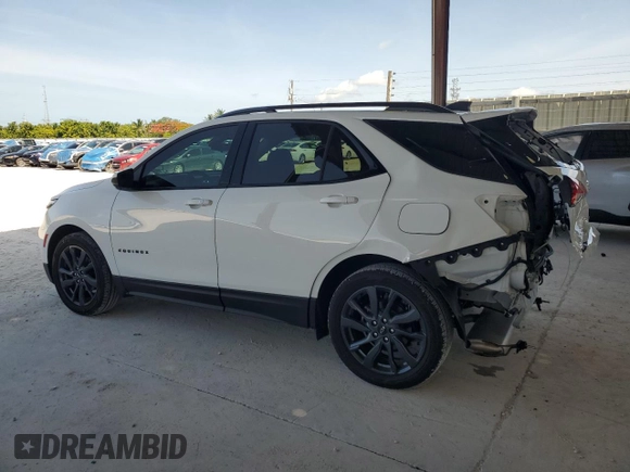 2024 Chevrolet Equinox RS z VIN 3GNAXMEG5RS217098, wystawiony jako Copart lot #58026325 z przebiegiem 10 744 mil mil oraz Nie do naprawy • Non repairable. Historia ofert i sprzedaży dostępna na DreamBid. Obrazek 2.