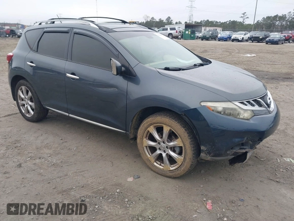 2012 Nissan Murano S with VIN JN8AZ1MU1CW102488, listed as a IAAI auction lot 41186303 with 172,652 mi miles and . Bid and sale history available at DreamBid. Image 1.