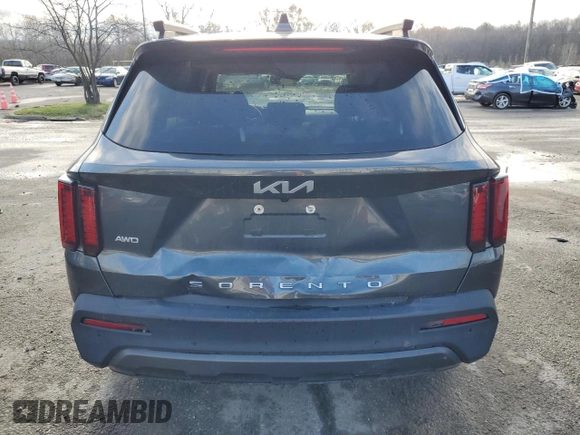 2022 Kia Sorento X-Line S with VIN 5XYRLDLC6NG160185, listed as a Copart auction lot 81243724 with 69,290 mi miles and Salvage Title. Bid and sale history available at DreamBid. Image 6.