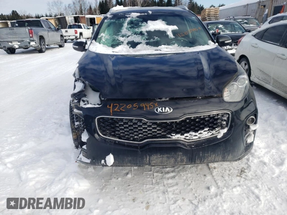 2018 Kia Sportage EX with VIN KNDPNCACXJ7315519, listed as a Copart auction lot 42205945 with 169,560 mi miles and Salvage Title. Bid and sale history available at carsss.com. Image 5.