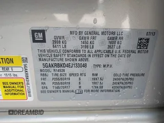 2014 Buick Enclave Leather with VIN 5GAKRBKD4EJ133048, listed as a IAAI auction lot 40643969 with 118,743 mi miles and . Bid and sale history available at DreamBid. Image 9.
