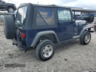 2002 Jeep Wrangler Sport with VIN 1J4FA49S72P722606, listed as a Copart auction lot 72525484 with 104,391 mi miles and Salvage Title. Bid and sale history available at carsss.com. Image 3.