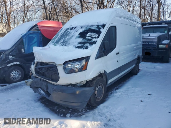 2017 Ford Transit with VIN 1FTBW2XM2HKB21558, listed as a Copart auction lot 43265885 with Not Provided miles and Salvage Title. Bid and sale history available at DreamBid. Image 1.