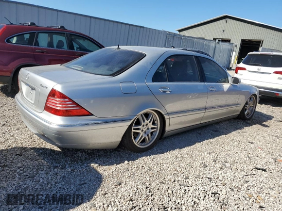 2003 Mercedes-Benz S-Class 4.3L with VIN WDBNG83J13A344129, listed as a Copart auction lot 75474174 with 0 mi miles and Clean Title. Bid and sale history available at carsss.com. Image 3.