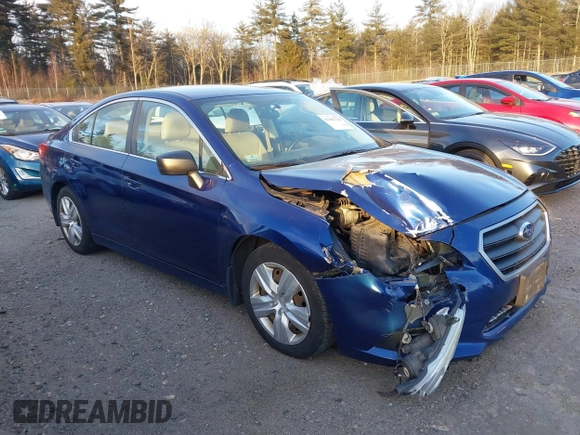 2015 Subaru Legacy 2.5i with VIN 4S3BNAA64F3073799, listed as a IAAI auction lot 41281724 with 118,145 mi miles. Bid and sale history available at carsss.com. Image 1.