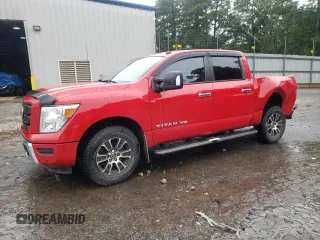 2020 Nissan Titan SL with VIN 1N6AA1ED7LN508795, listed as a Copart auction lot 58569725 with 67,008 mi miles and Salvage title. Bid and sale history available at DreamBid. Image 1.