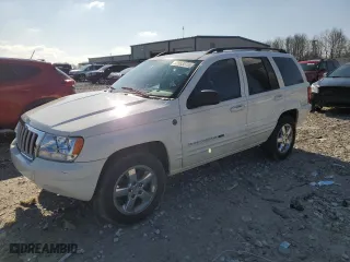 2004 Jeep Grand Cherokee Limited with VIN 1J4GW58N14C358734, listed as a Copart auction lot 52553575 with 156,211 mi miles and Clean Title. Bid and sale history available at carsss.com. Image 1.