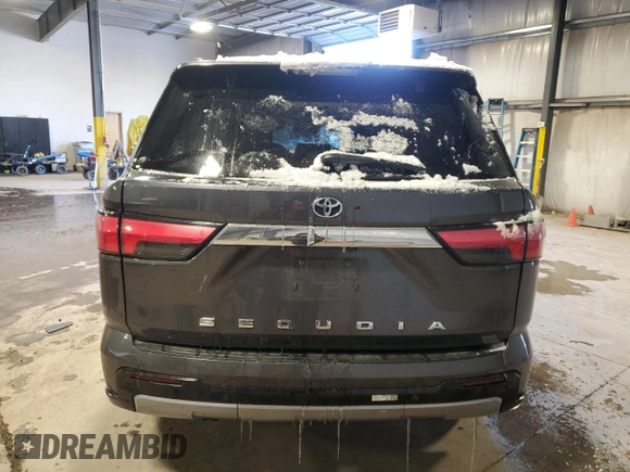 2023 Toyota Sequoia SR5 with VIN 7SVAAABAXPX003220, listed as a Copart auction lot 88798445 with 47,637 mi miles and Salvage Title. Bid and sale history available at carsss.com. Image 6.