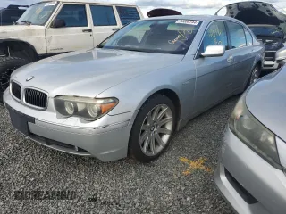 2005 BMW 7 Series 745Li with VIN WBAGN63525DS56017, listed as a Copart auction lot 74666144 with 0 mi miles and Salvage Title. Bid and sale history available at carsss.com. Image 1.