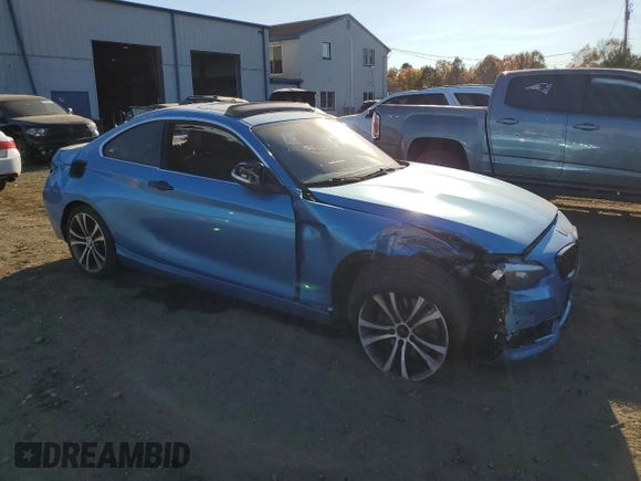2018 BMW 2 Series 230i with VIN WBA2J1C58JVD09061, listed as a Copart auction lot 76469104 with 49,687 mi miles and Salvage Title. Bid and sale history available at carsss.com. Image 4.