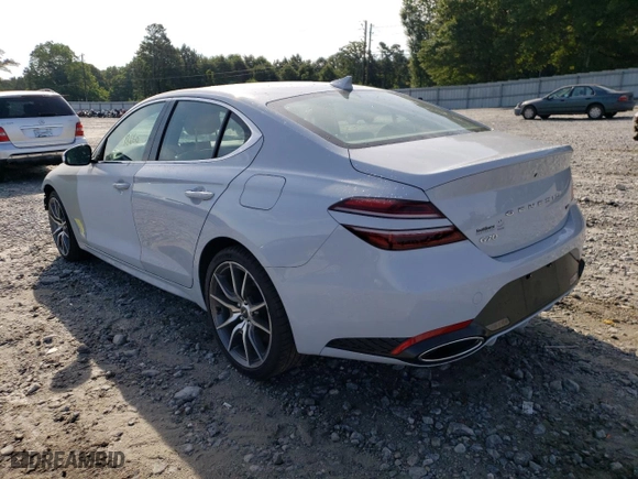 2022 Genesis G70 3.3T with VIN KMTG54TE7NU081580, listed as a Copart auction lot 47255402 with 18,660 mi miles. Bid and sale history available at carsss.com. Image 3.