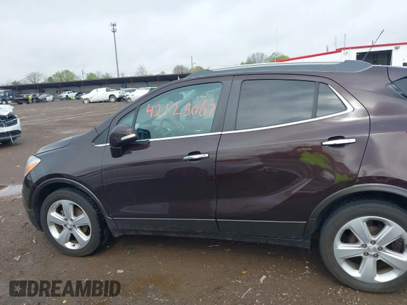 2016 Buick Encore with VIN KL4CJASB7GB657207, listed as a IAAI auction lot 42125067 with 94,956 mi miles and . Bid and sale history available at carsss.com. Image 14.