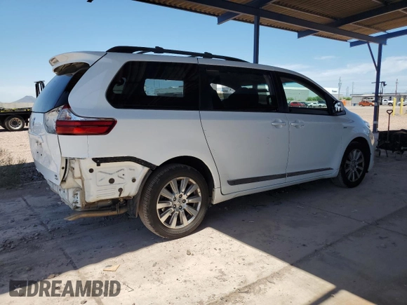 2017 Toyota Sienna LE with VIN 5TDJZ3DC2HS184057, listed as a Copart auction lot 60904795 with 62,055 mi miles and Salvage title. Bid and sale history available at DreamBid. Image 3.