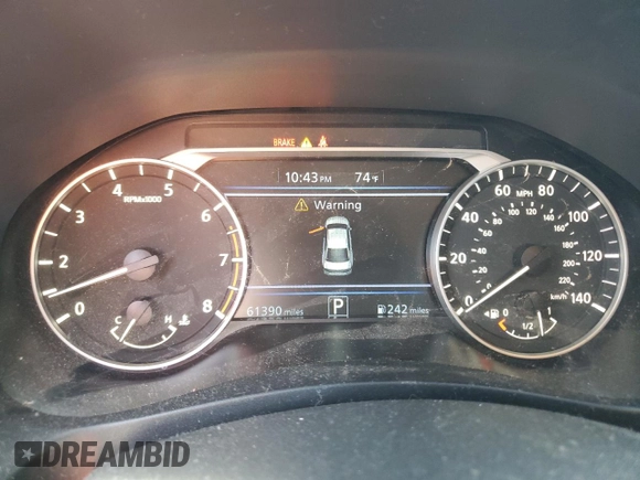 2020 Nissan Altima S with VIN 1N4BL4BVXLC173050, listed as a Copart auction lot 55618255 with 61,390 mi miles and Salvage title. Bid and sale history available at DreamBid. Image 9.