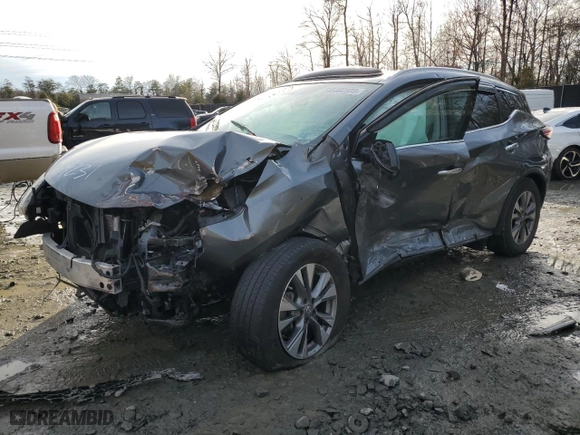 2016 Nissan Murano S with VIN 5N1AZ2MH2GN104231, listed as a Copart auction lot 45402905 with 0 mi miles and Salvage Title. Bid and sale history available at carsss.com. Image 1.