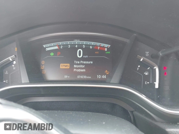 2017 Honda CR-V EX-L with VIN 2HKRW2H80HH686762, listed as a IAAI auction lot 41905053 with 74,230 mi miles. Bid and sale history available at carsss.com. Image 7.