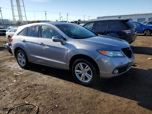 2014 Acura RDX Tech Pkg with VIN 5J8TB4H58EL012483, listed as a Copart auction lot 82327014 with 57,552 mi miles and Salvage Title. Bid and sale history available at carsss.com. Image 4.