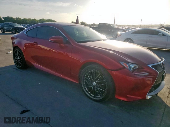 2015 Lexus RC 350 F Sport with VIN JTHSE5BC4F5001158, listed as a Copart auction lot 62917315 with 58,572 mi miles and Salvage title. Bid and sale history available at DreamBid. Image 4.
