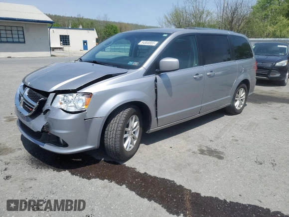 2019 Dodge Grand Caravan SXT with VIN 2C4RDGCG7KR622259, listed as a Copart auction lot 54888855 with 120,613 mi miles and Salvage Title. Bid and sale history available at DreamBid. Image 1.