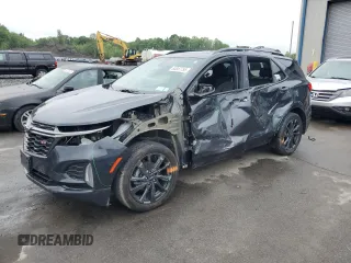 2022 Chevrolet Equinox RS with VIN 2GNAXWEV2N6150205, listed as a Copart auction lot 60847755 with 35,751 mi miles and Salvage title. Bid and sale history available at DreamBid. Image 1.