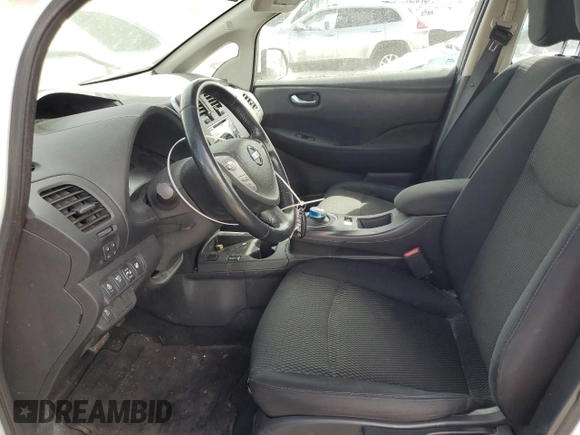 2015 Nissan LEAF SV with VIN 1N4AZ0CP2FC306391, listed as a Copart auction lot 45011273 with 56,669 mi miles and . Bid and sale history available at DreamBid. Image 7.