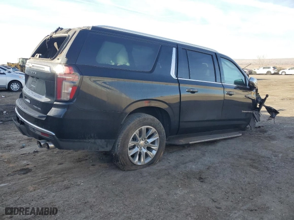 2021 Chevrolet Suburban Premier with VIN 1GNSKFKD5MR338668, listed as a Copart auction lot 86410054 with 0 mi miles and Salvage Title. Bid and sale history available at carsss.com. Image 3.