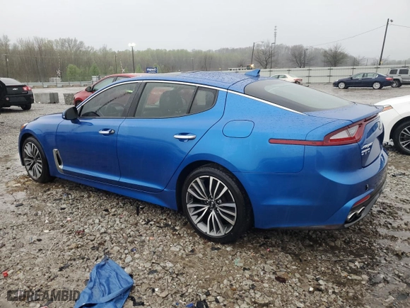 2018 Kia Stinger Premium with VIN KNAE25LA1J6013451, listed as a Copart auction lot 51860335 with 126,376 mi miles and Salvage Title. Bid and sale history available at carsss.com. Image 2.